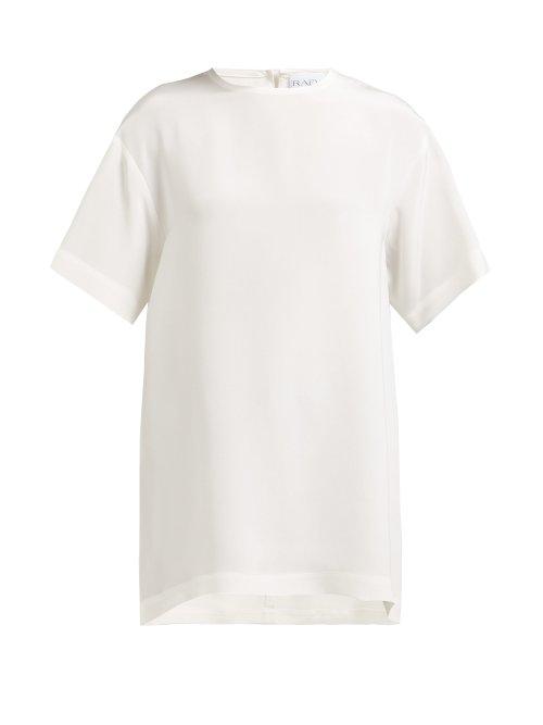 Matchesfashion.com Raey - Long Line Silk Top - Womens - Ivory