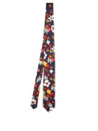 Matchesfashion.com Prada - Floral Print Silk Twill Tie - Mens - Blue Multi