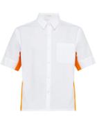 Matchesfashion.com Wales Bonner - Contrast Panel Cotton Shirt - Mens - Orange White