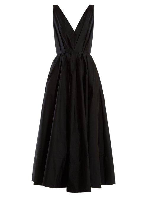 Matchesfashion.com Roksanda - Ravena Sequin Embellished Taffeta Midi Dress - Womens - Black