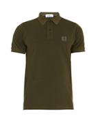Stone Island Logo-patch Cotton-piqu Polo Shirt