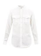 Sbline - Safari Stand-collar Linen Shirt - Mens - White