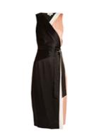 Diane Von Furstenberg Colour-block Satin Wrap Dress