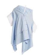 Matchesfashion.com Palmer//harding - Off The Shoulder Striped Cotton Shirt - Womens - Blue White