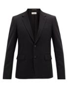 Matchesfashion.com Saint Laurent - Metallic-pinstripe Wool-blend Blazer - Mens - Black