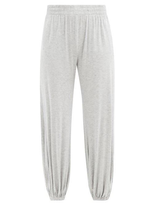 Matchesfashion.com Norma Kamali - Boyfriend Modal-blend Track Pants - Womens - Light Grey