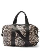 Ganni - Leopard-print Recycled-fibre Holdall Bag - Womens - Leopard