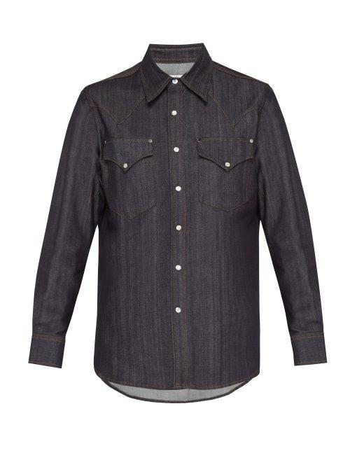 Matchesfashion.com Eytys - Sierra Raw Slim Fitting Denim Shirt - Mens - Indigo