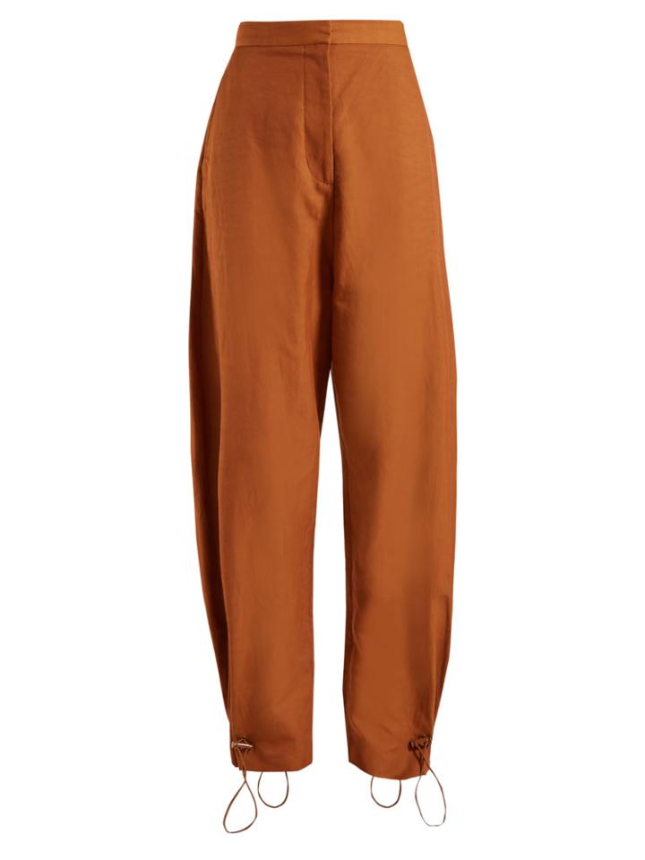 Stella Mccartney Yesenia Drawstring-cuff Woven Trousers