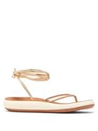 Matchesfashion.com Ancient Greek Sandals - Pieria Wrap Around Leather Sandals - Womens - Gold