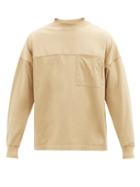Lemaire - Patch-pocket Cotton-jersey Sweatshirt - Mens - Yellow