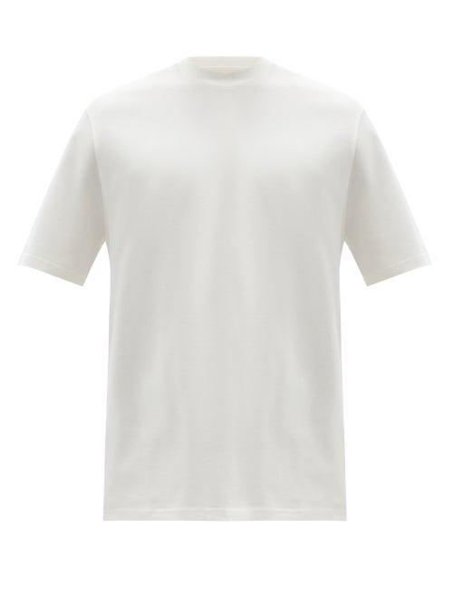 Matchesfashion.com Studio Nicholson - Mercerised-cotton T-shirt - Mens - White