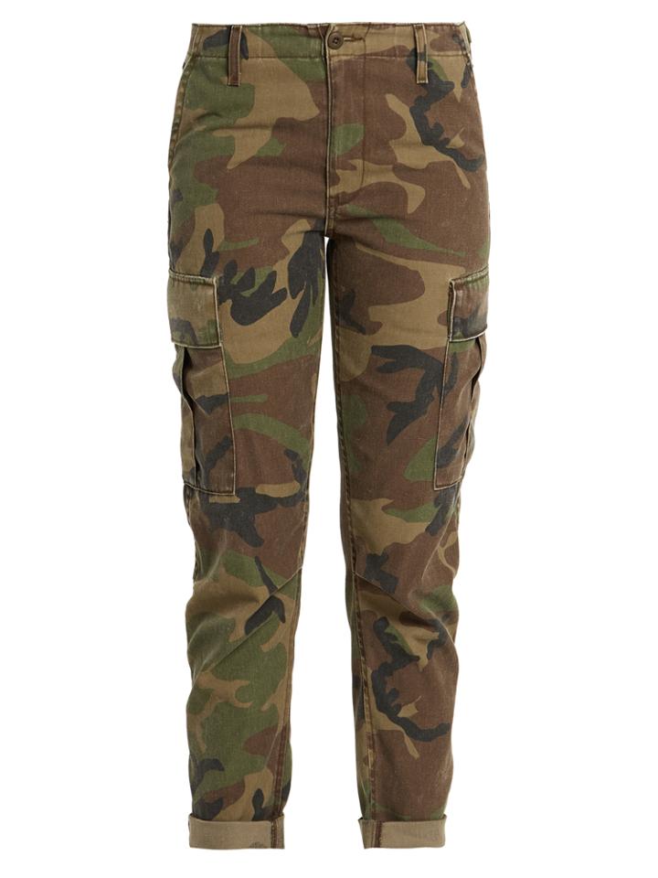 Re/done Originals Camouflage-print Slim-leg Trousers Cargo Trousers