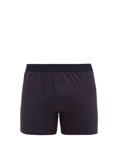 Matchesfashion.com Comme Des Garons Shirt - Cotton Boxer Briefs - Mens - Navy