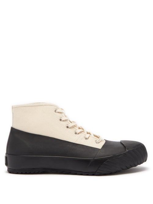 Moonstar - All Weather Bi-colour Canvas High-top Trainers - Womens - White Black