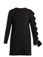 Valentino Round-neck Wool-cady Dress