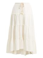 See By Chloé Drawstring-waist Tiered Cotton Skirt