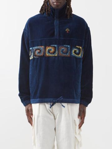 Story Mfg. - Polite Pullover Organic-cotton Sweatshirt - Mens - Dark Indigo