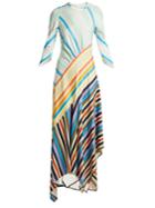 Peter Pilotto Striped Draped Jersey Dress