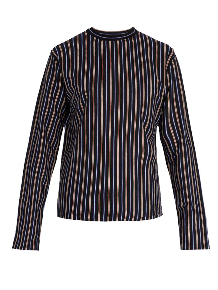 Lanvin Stripe Jacquard Wool Top