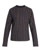 Lanvin Stripe Jacquard Wool Top