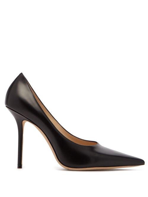 Matchesfashion.com Jimmy Choo - Ava 100 Leather Pumps - Womens - Black