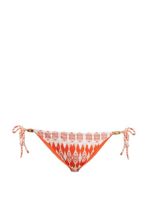 Matchesfashion.com Heidi Klein - Punta Del Este Reversible Tie Side Bikini Briefs - Womens - Orange Print
