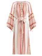 Matchesfashion.com D'ascoli - Royce Silk Chiffon Midi Dress - Womens - Red Print