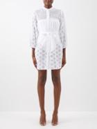 Melissa Odabash - Barrie Cotton-broderie Anglaise Shirt Dress - Womens - White
