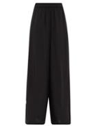 Matchesfashion.com Max Mara - Boheme Silk Cdc Long Pants W Elasticated Waist - Womens - Black