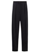 Ladies Rtw The Row - Igor Pleated Crepe Wide-leg Trousers - Womens - Black