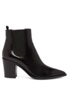 Gianvito Rossi Block-heel 75 Leather Ankle Boots
