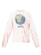 Matchesfashion.com Story Mfg - Grateful Tie Dye Cotton Sweatshirt - Womens - Pink White