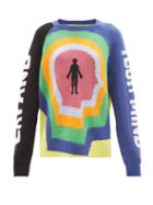 The Elder Statesman - Expand Your Mind Intarsia-cashmere Sweater - Womens - Multi