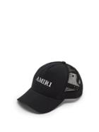 Matchesfashion.com Amiri - Logo-embroidered Canvas And Mesh Cap - Mens - Black