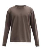 Matchesfashion.com John Elliott - University Cotton-jersey Long-sleeve T-shirt - Mens - Dark Grey