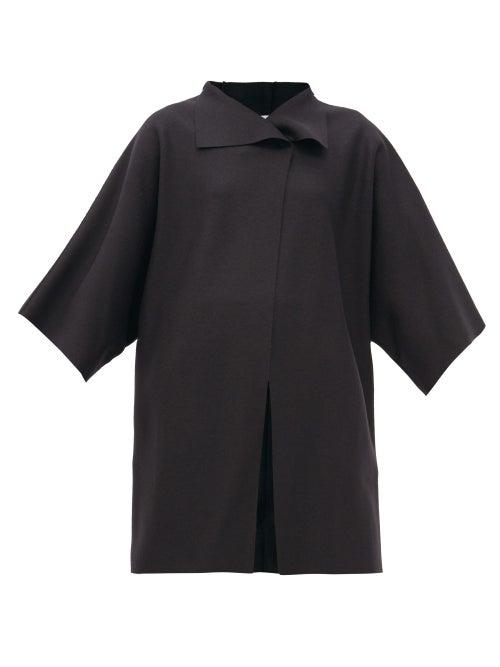 Matchesfashion.com Harris Wharf London - Pressed-wool Wrap Coat - Womens - Black