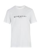 Givenchy Distressed Logo-print Cotton T-shirt