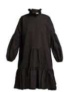 Matchesfashion.com Cecilie Bahnsen - Belle Cotton Blend Cloqu Dress - Womens - Black