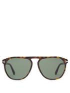 Mens Eyewear Tom Ford Eyewear - Jasper Square Tortoiseshell-acetate Sunglasses - Mens - Green