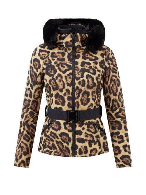 Goldbergh - Fierce Faux Fur-trim Technical-shell Ski Jacket - Womens - Animal