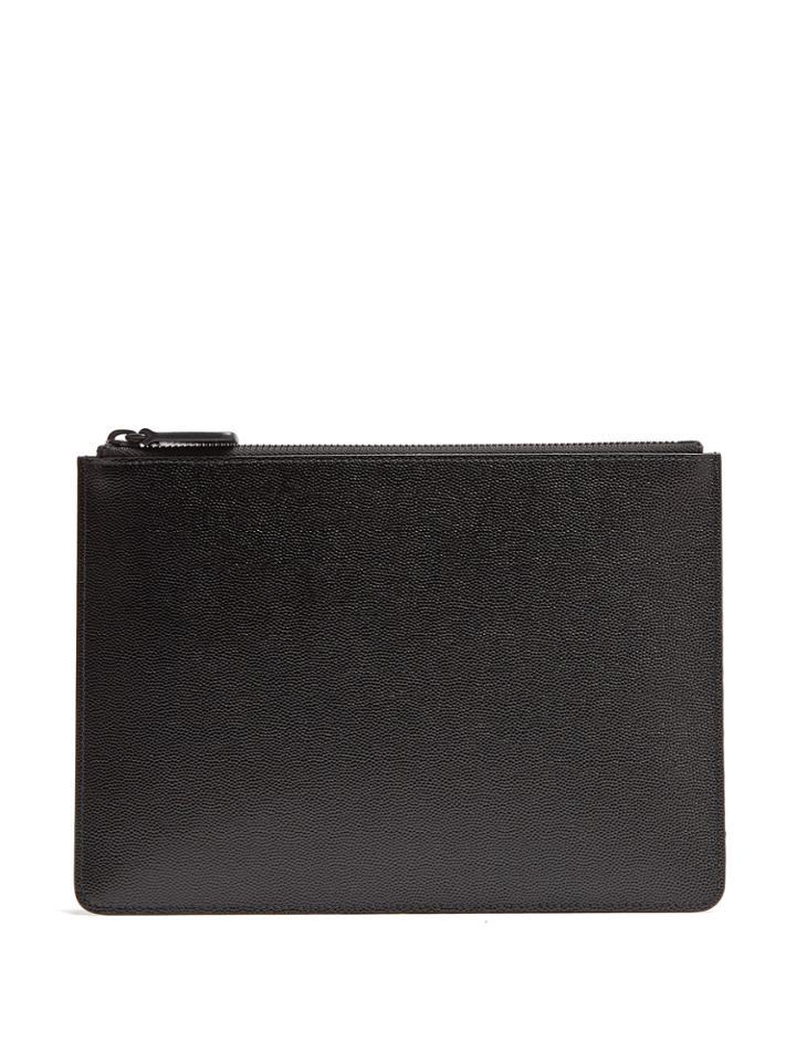Common Projects Grained-leather Pouch