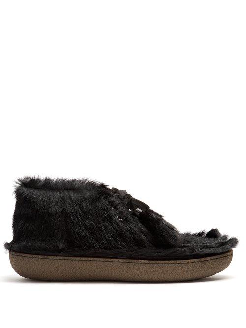 Matchesfashion.com Prada - Calf Hair Desert Boots - Mens - Black Multi