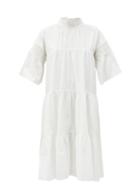 Matchesfashion.com Merlette - Astell Hand-smocked Cotton-poplin Dress - Womens - White