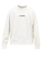 Matchesfashion.com Jil Sander - Logo-print Cotton-jersey Sweatshirt - Mens - Cream
