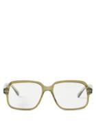 Gucci Eyewear - Square Acetate Glasses - Mens - Green Multi
