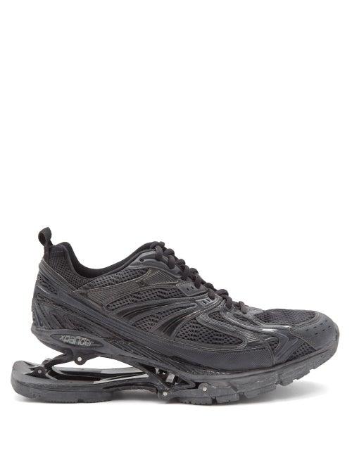 Balenciaga - X-pander Suspended-heel Mesh Trainers - Mens - Black
