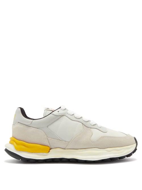 Matchesfashion.com Mihara Yasuhiro - Warped-sole Suede Trainers - Mens - Grey