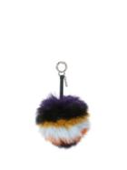 Matchesfashion.com Fendi - Striped Pompom Bag Charm - Womens - Multi