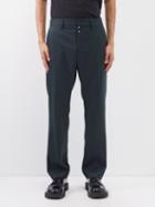 Mm6 Maison Margiela - Cropped Technical-twill Suit Trousers - Mens - Green